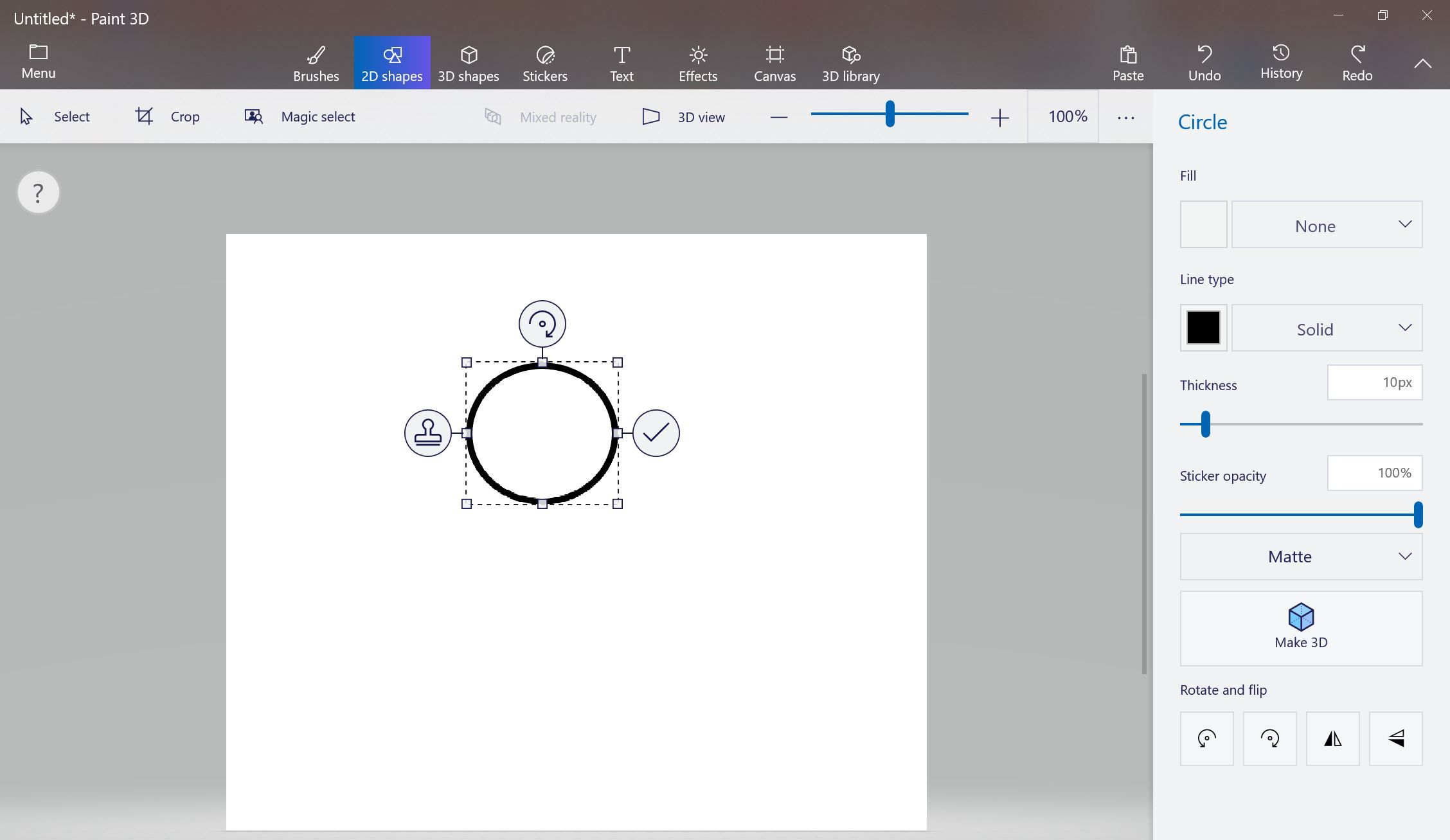 Paint 3D Software Interface