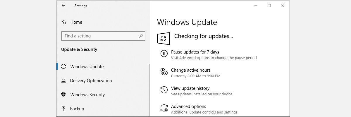 Windows Update Checking for Updates