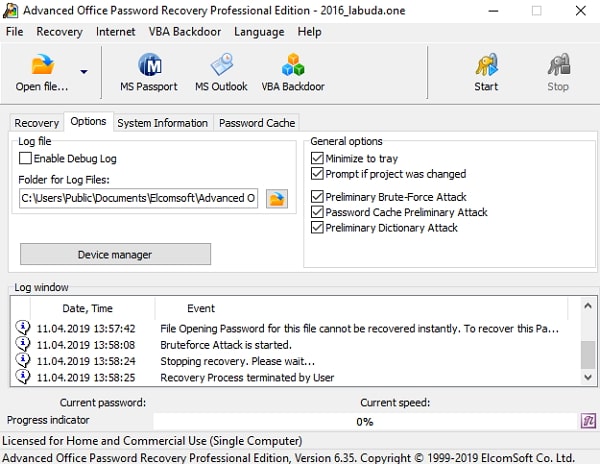 advanced office password recovery