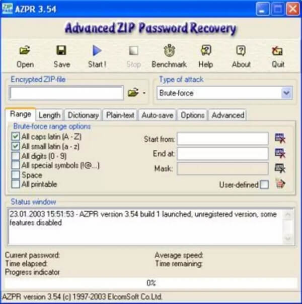 advanced zip password recovery