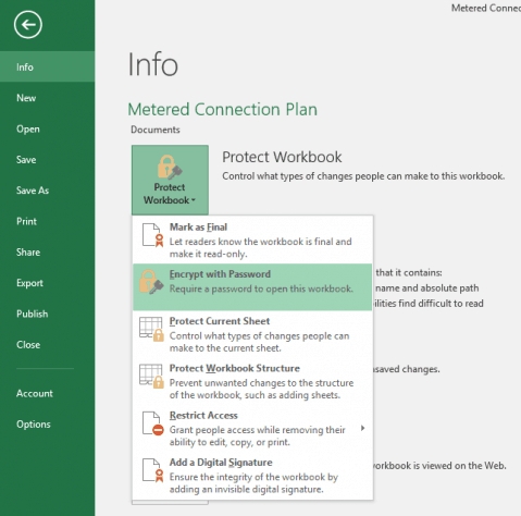 remove password from excel