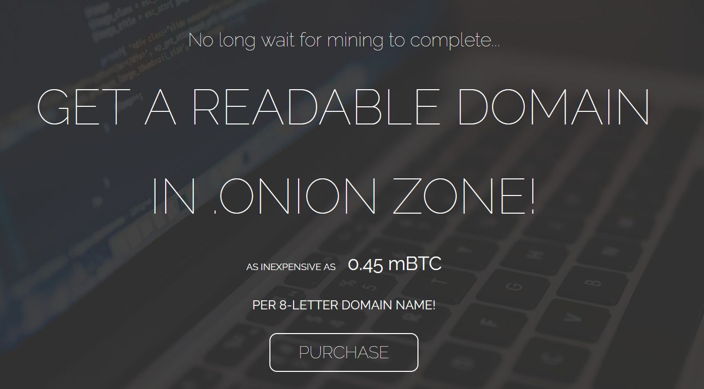 OnionName homepage