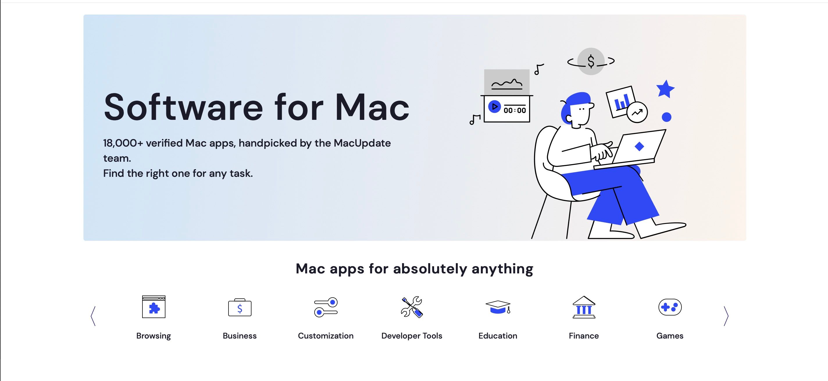 MacUpdate Homepage Screenshot