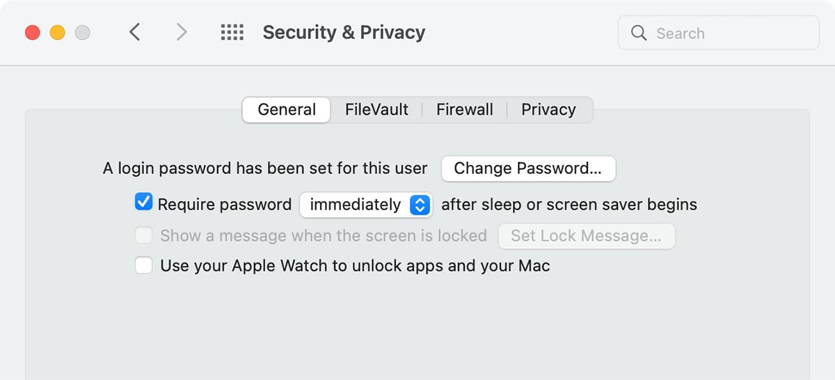 Require Password For Screen Saver on Mac