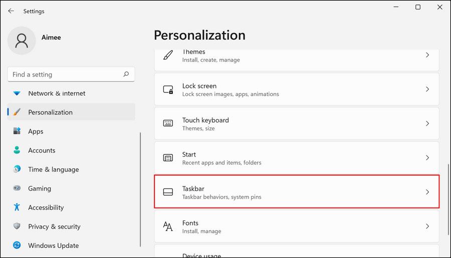 personalization-taskbar