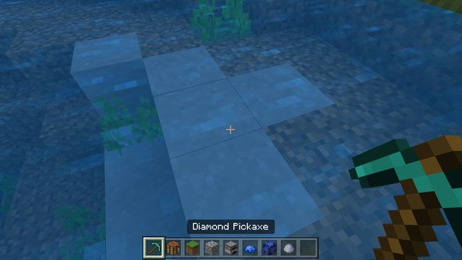 Clay blocks under water in Minecraft