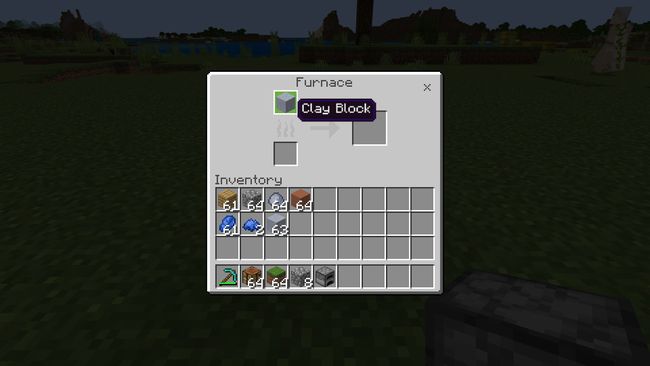 Clay in a Furnace in Minecraft