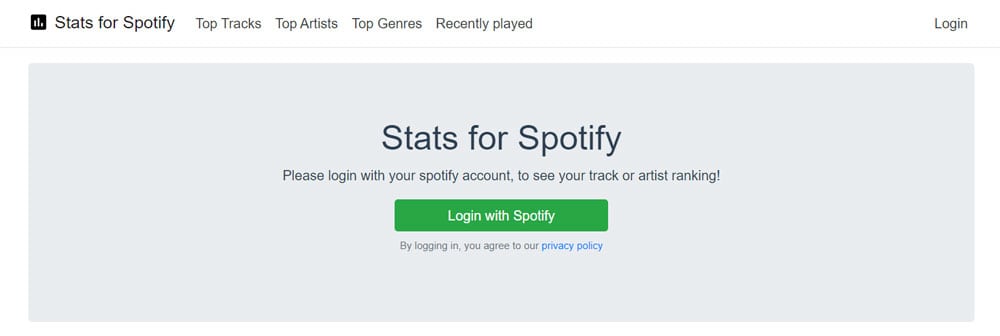 View Spotify Stats With the Stats for Spotify Website