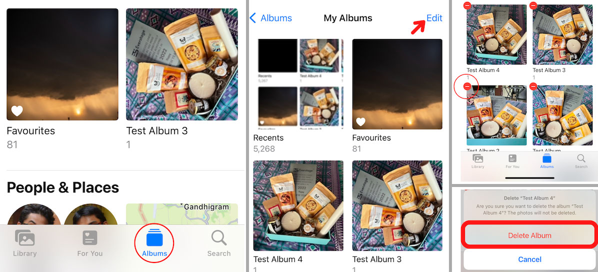 How To Delete Unwanted Photos Album In Photos App On iPhone