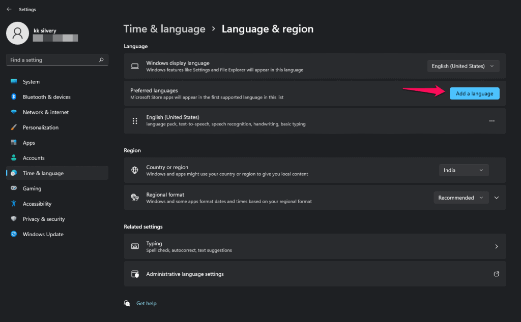 Change System Language Windows 11- itechhacks