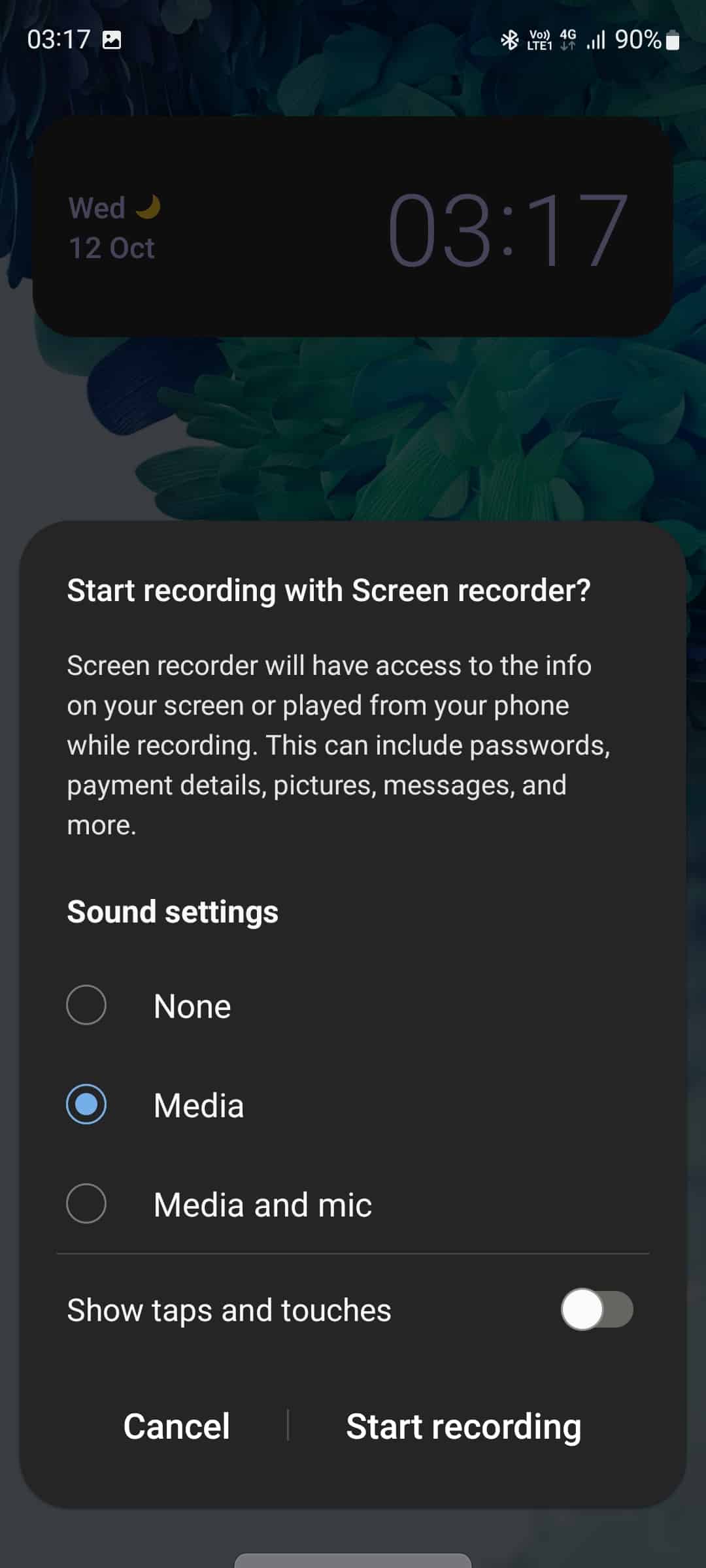 Start Screen Recording